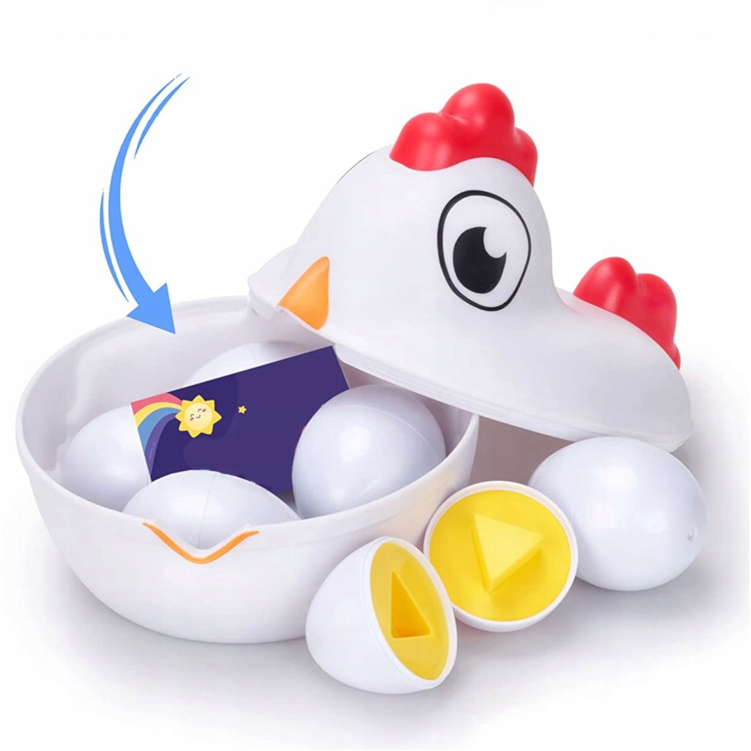 Układanka sorter jajka Montessori kolory DF18 Stan opakowania oryginalne