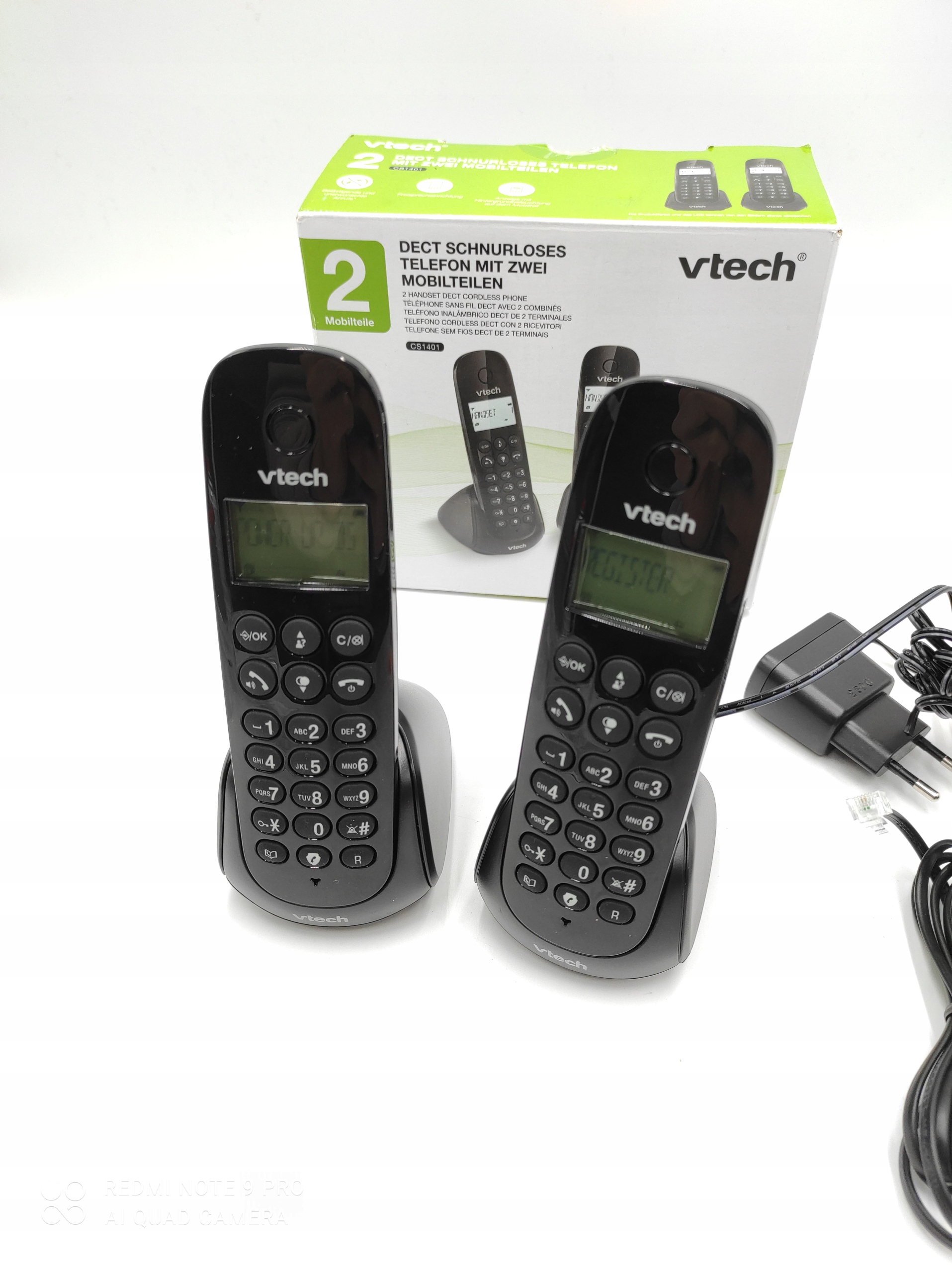 Telefon bezprzewodowy STACJONARNY VTech CS1401 DECT GŁOŚNOMÓWIĄCY ECO Język menu angielski