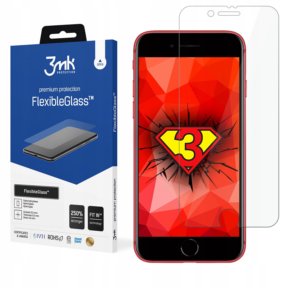 

Do Apple iPhone 8 - Szkło 7H 3mk FlexibleGlass