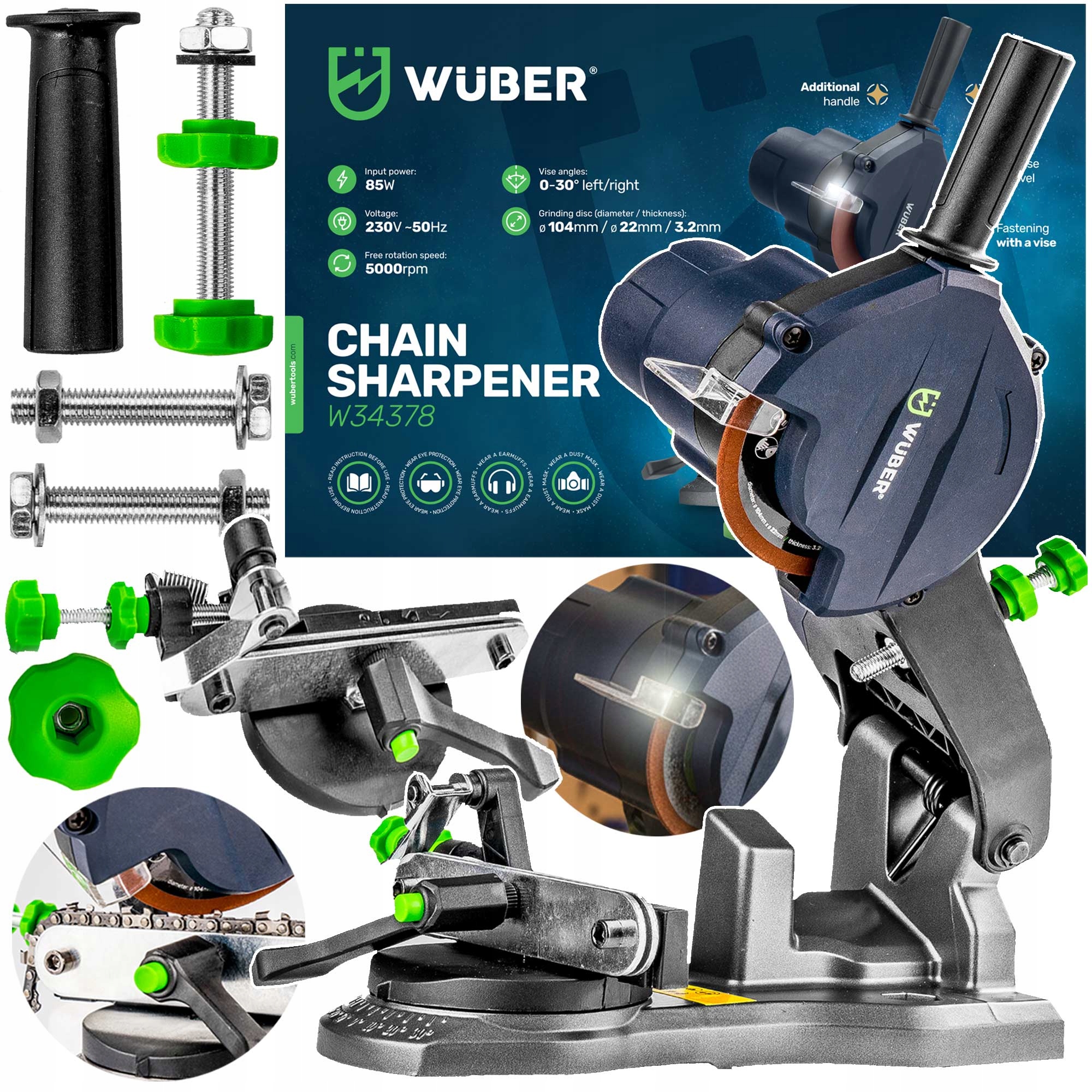 Ostřička Řetězů 85 W Pro Pily Elektrická Kotouč