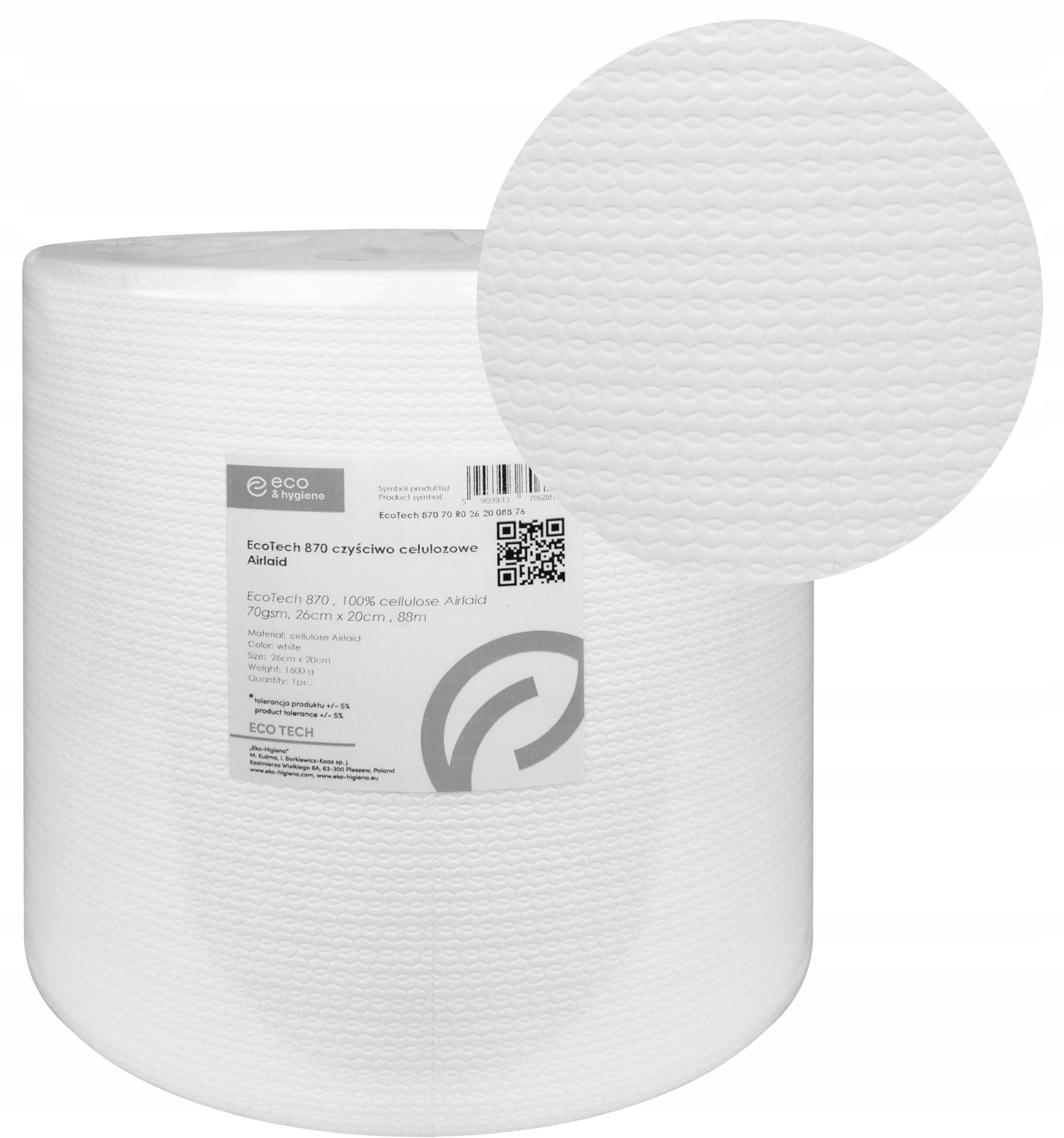 Czyściwo papierowe celuloza bezpyłowe mocne grube