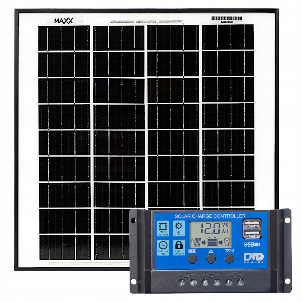 Solární Sada 20W Fotovoltaická Malá Pwm