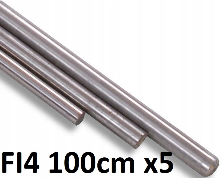 

Pręt nierdzewny kwasiak fi 4mm x5szt 100cm