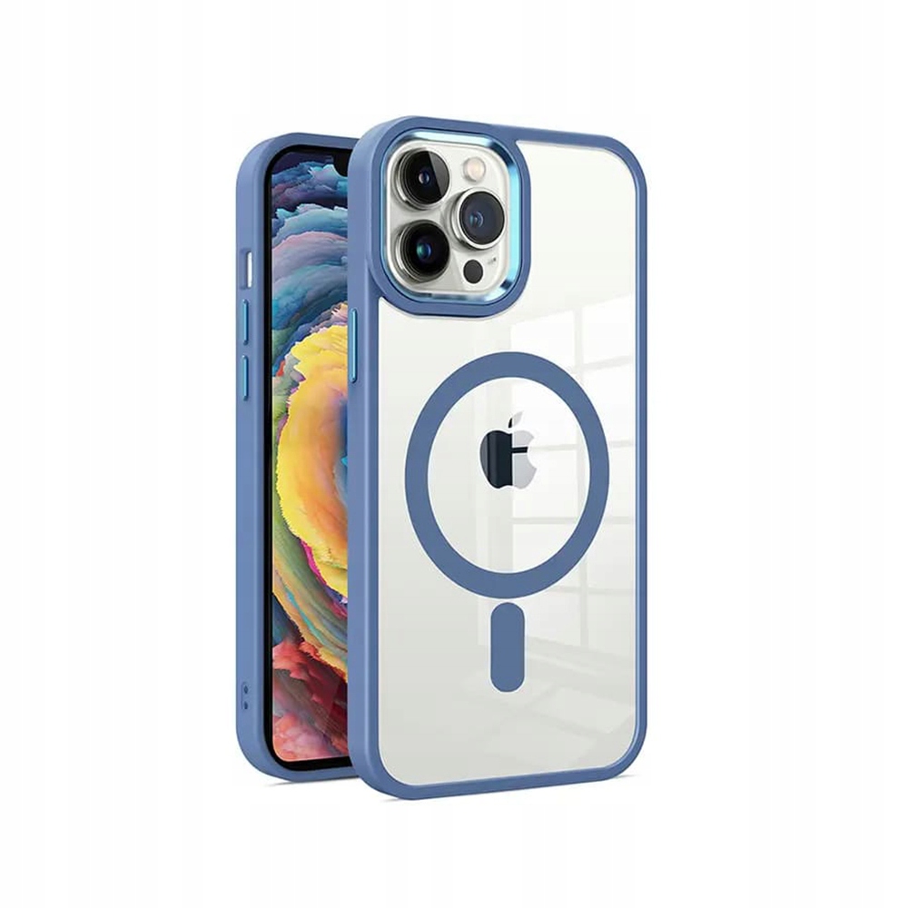 Techsuit MagSafe Pro etui na iPhone 15 Plus niebieskie