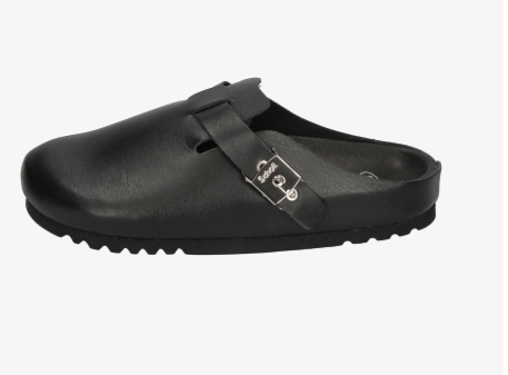 Scholl Černé Klasické Nazouváky S Přezkou Na Pásku, Kožené, Velikost 39 C_f