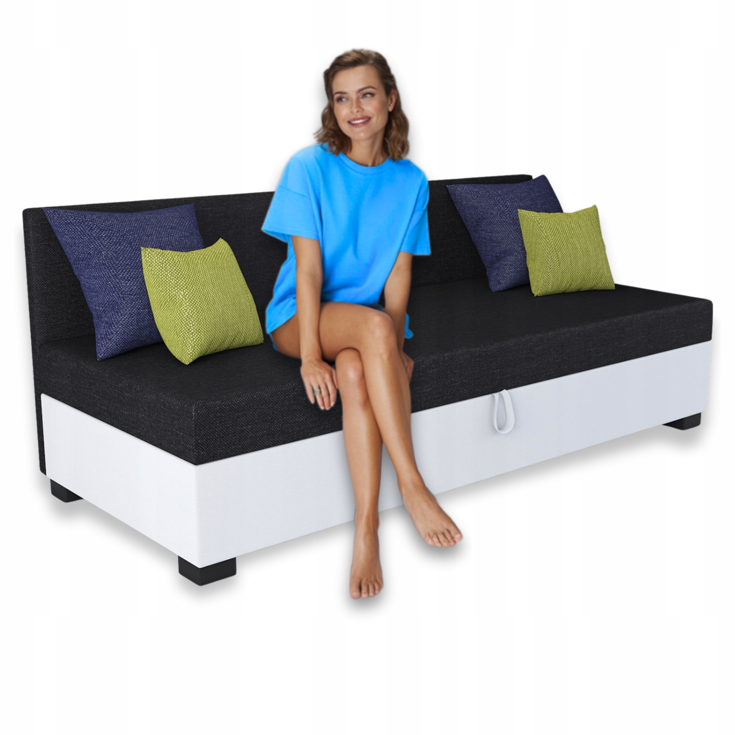 Pohovka na spaní Lůžko 90x195 cm Jednolůžková Pro Mládež Otevíratelná nádoba