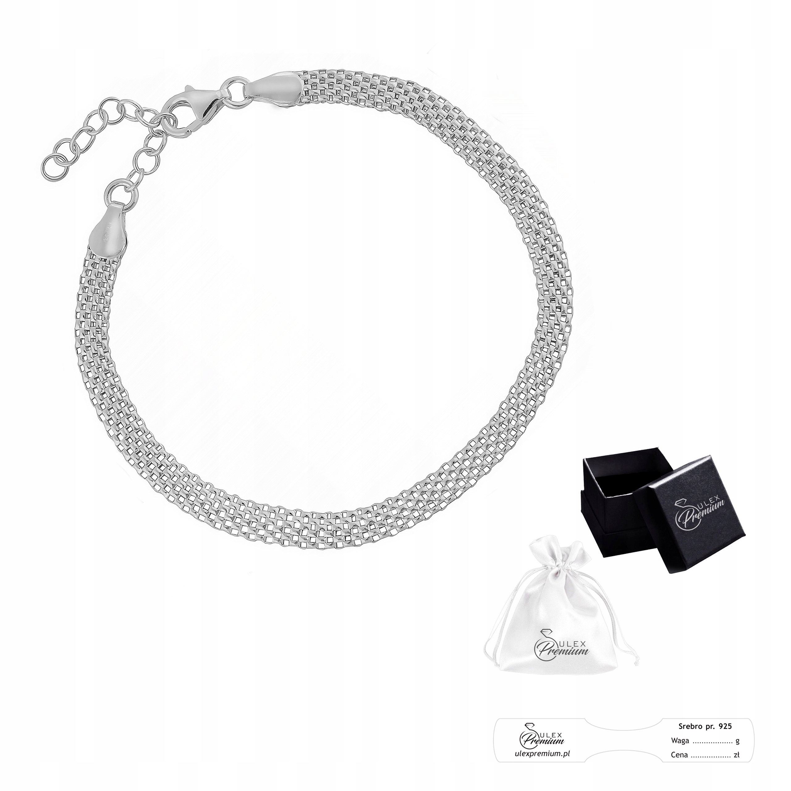 Náramek Stříbro ryzost 925 Tulip Elegantní rhodiovaný náramek jako Dárek