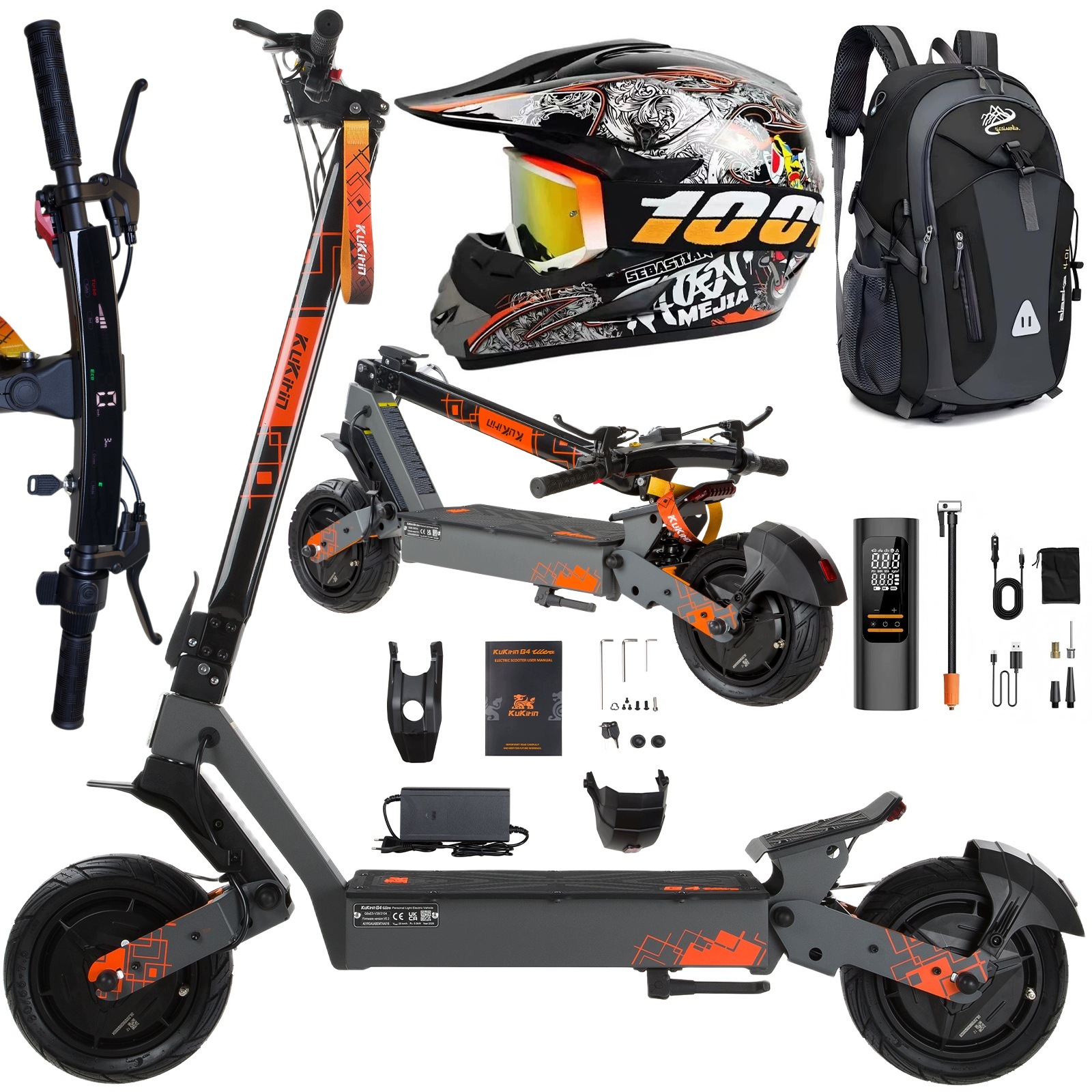 2026 Nowy Kukirin G4 Ultra Składany Pojazd Elektryczny 2400W 60V20Ah 70KM/H