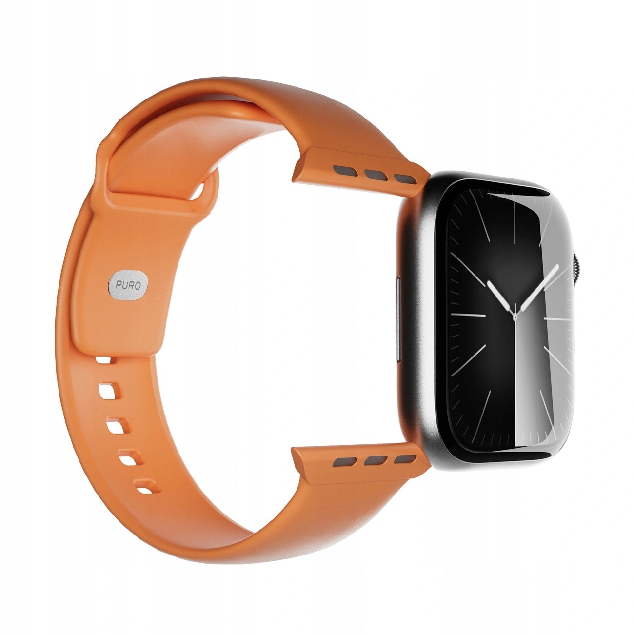 Pasek Puro Icon na Apple Watch 44/45/46/49mm pomarańczowy