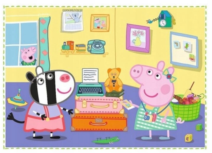 Puzzle ŚWINKA PEPPA Wspomnienia z Wakacji 4w1 Trefl 4 Układanki 3+ Liczba elementów 71