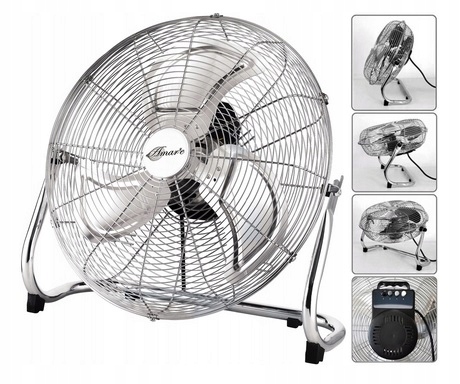 Wielki Cyrkulator powietrza 55cm Moc 150W Srebrny