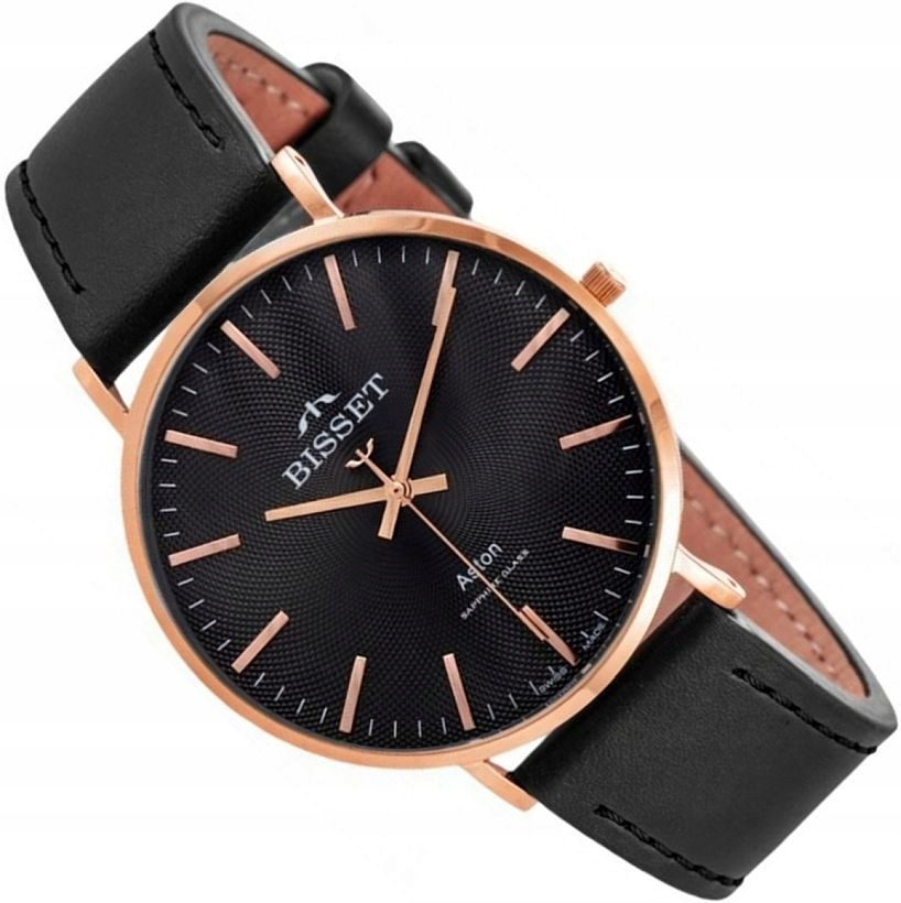 Elegantní Švýcarské Pánské Hodinky Bisset BSCF62 Aston Safír 41 mm Box