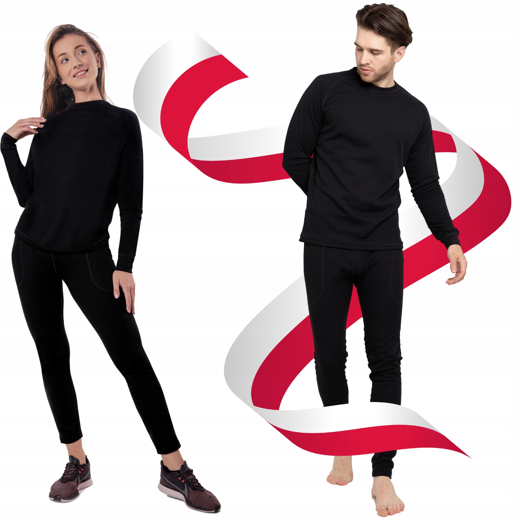 KOSZULKA TERMOAKTYWNA DAMSKA S MĘSKA CZARNA ODDYCHAJĄCA CIEPŁA Z MESZKIEM Rozmiar S