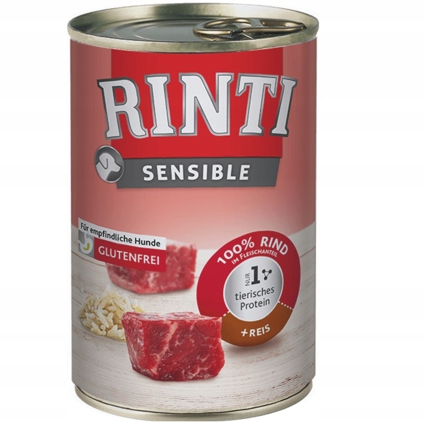 Rinti Sensible Hovězí maso s rýží 12 x 400 g