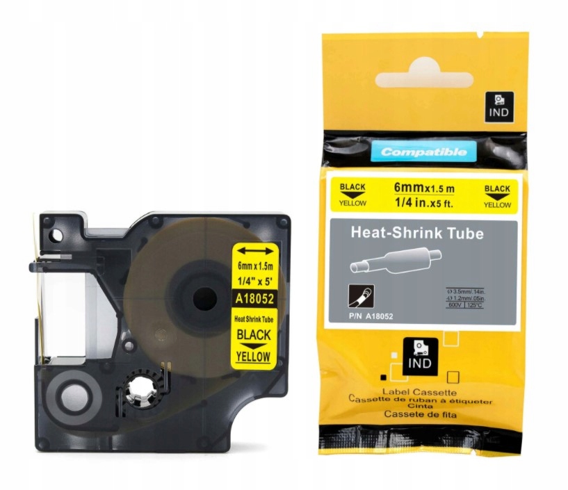 

Rurka termokurcz do Dymo 18052 6mm żółta s0718270