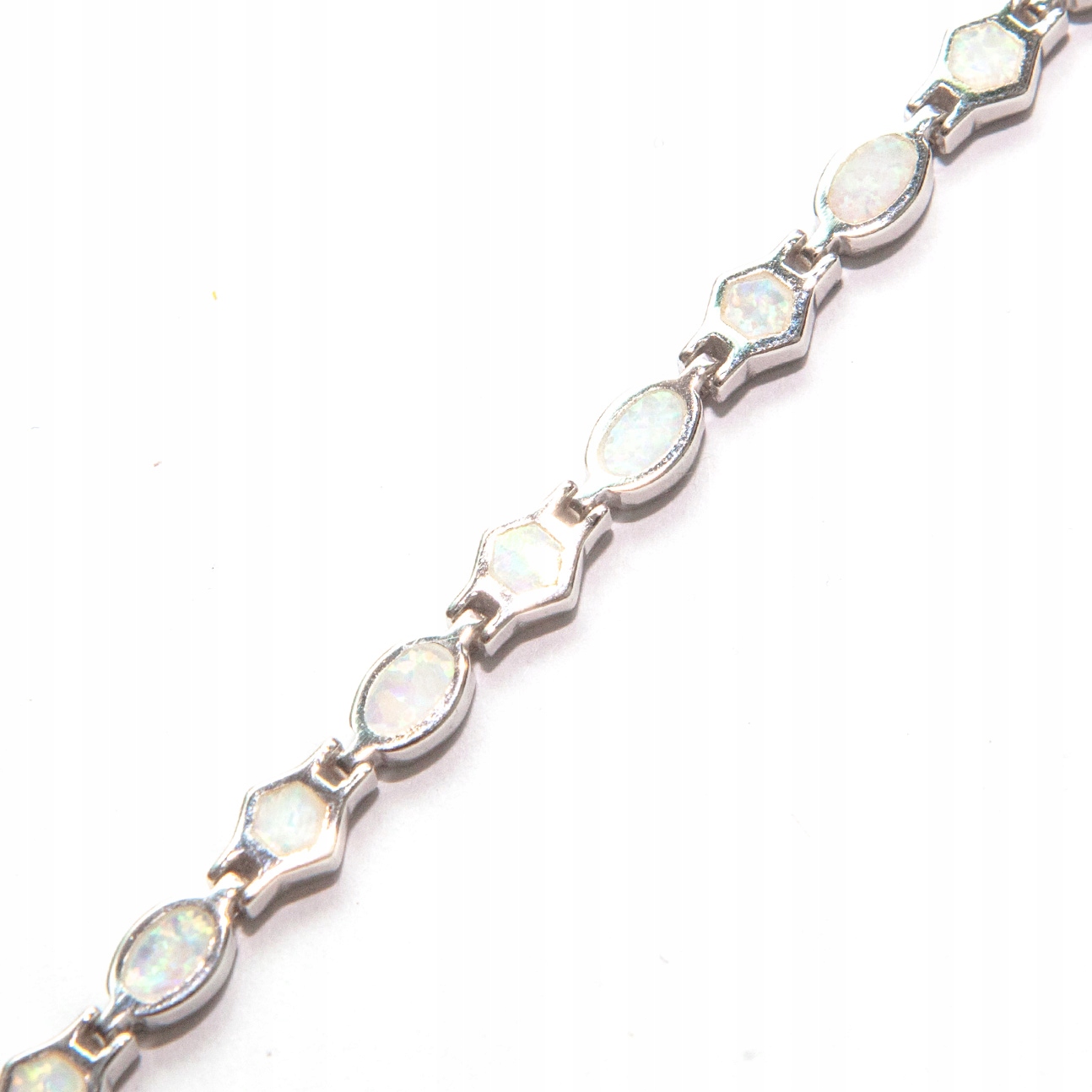 Stříbrný náramek s opálem stříbro 925 opál světlý