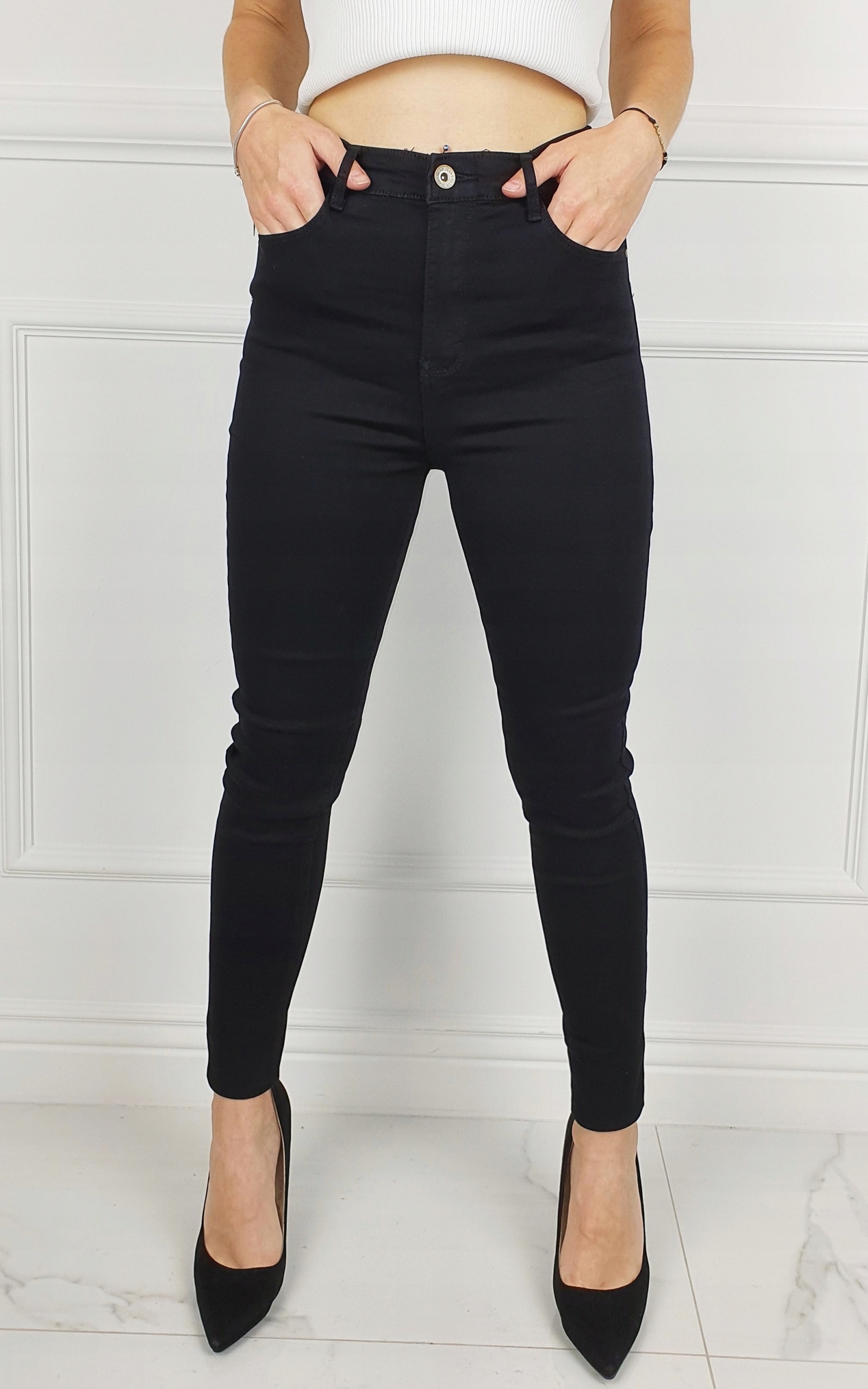 # DAMSKIE SPODNIE JEANSOWE WYSZCZUPLAJĄCE KOLORY # Marka Goodies