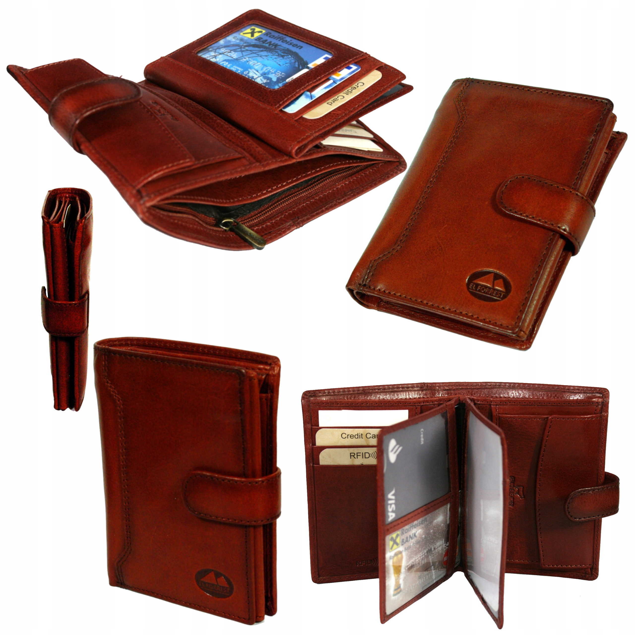 Pánská kožená peněženka hnědá s ochranou karet, velká, Rfid ochrana ideální jako dárek