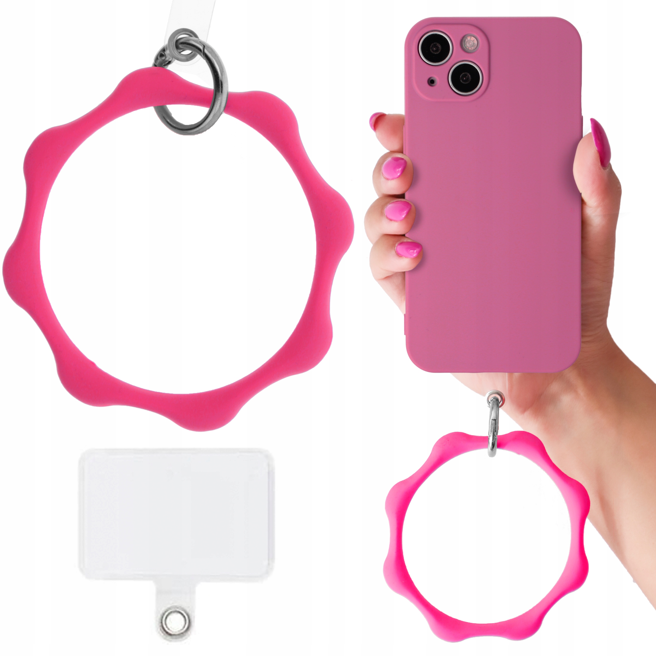 Uchwyt Na Nadgarstek Do Telefonu KOŁO MALINOWY