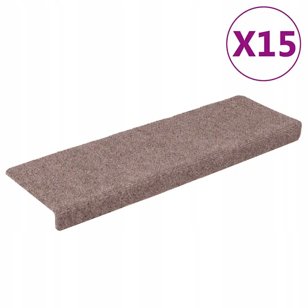 Protiskluzové nášlapy na schody Jehlové krémové 65x21x4 cm