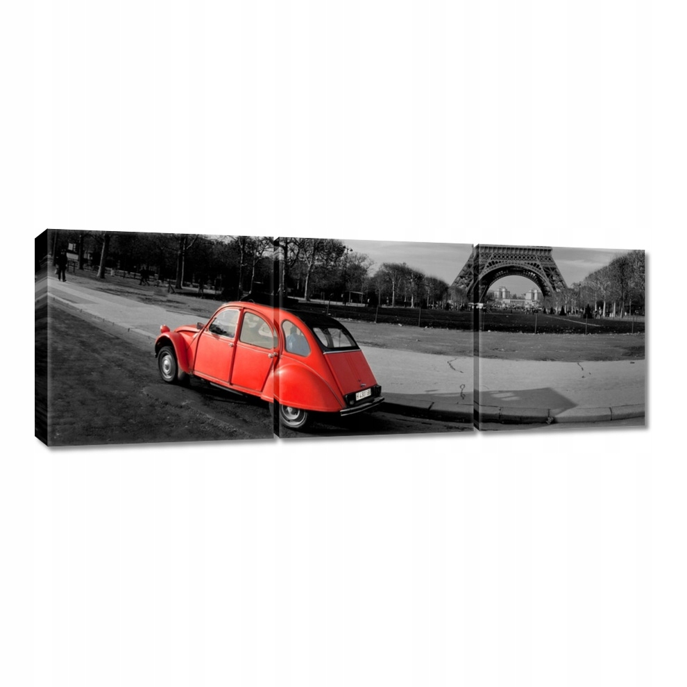 

Obrazy 120x40 Czerwone autko Wieża