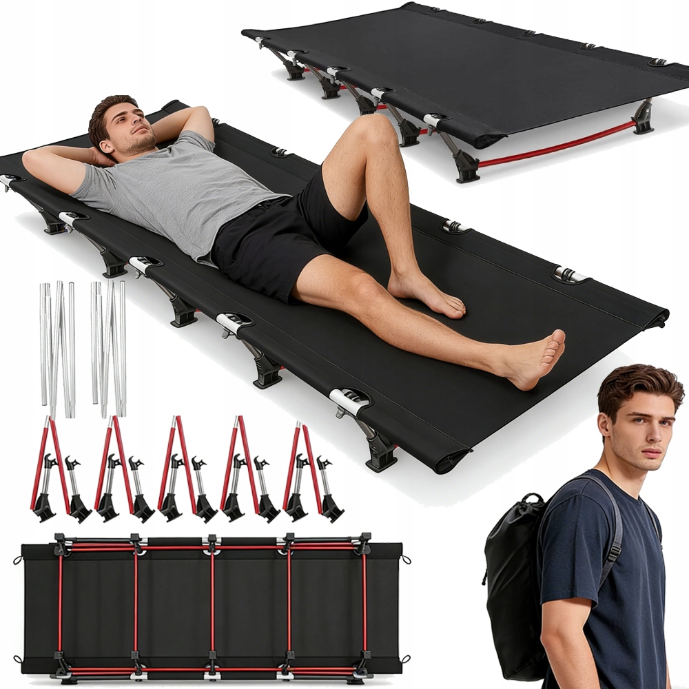 Skládací Cestovní Postel Z Odolného Oxfordského Hliníku 600D Nosnost 150 Kg