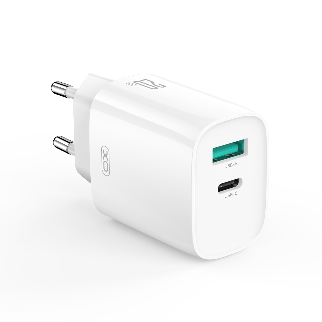 XO CE29 USB-A USB-C 20W Biały