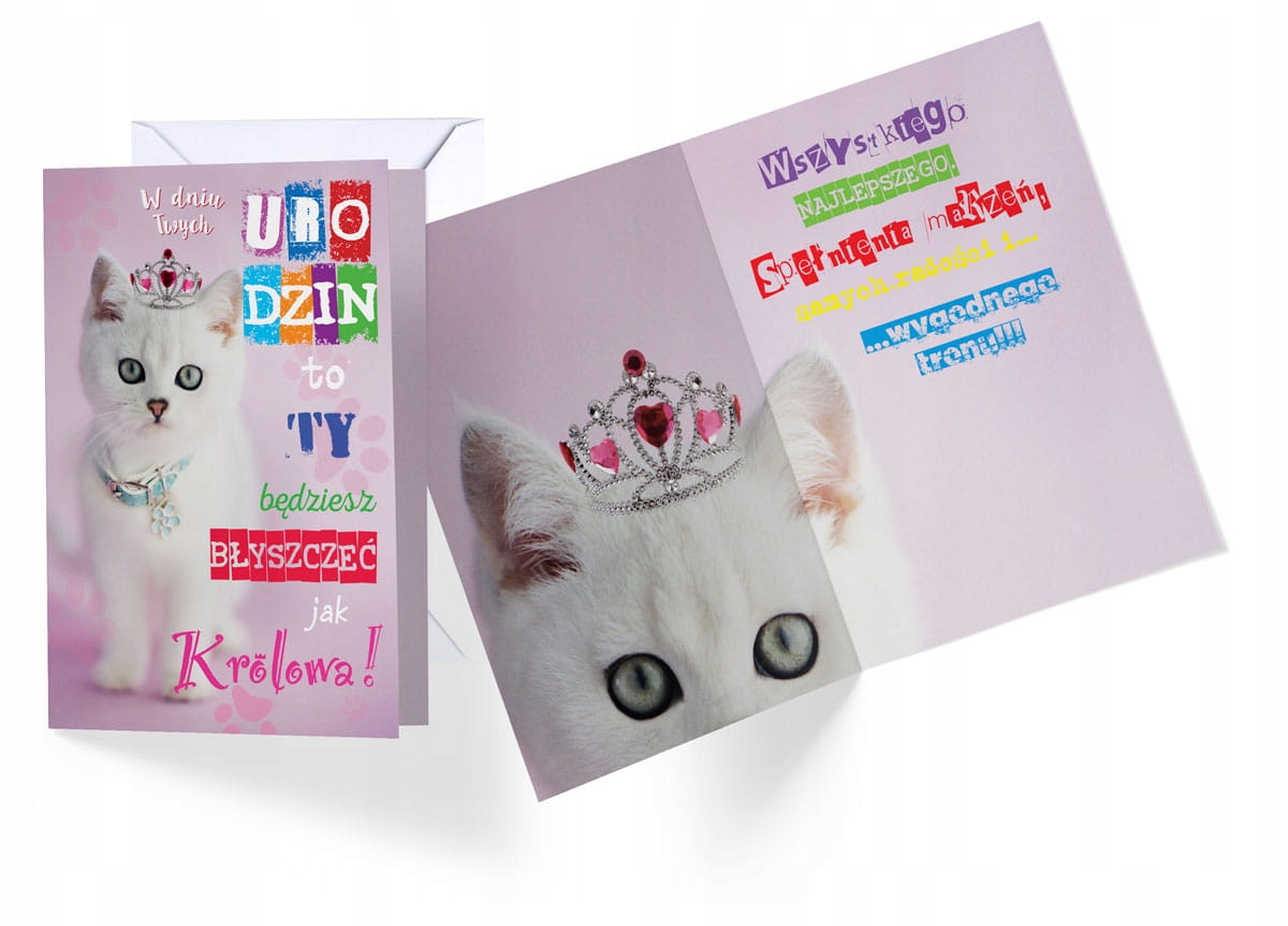 

Karnet PP-1713 Urodziny kotek