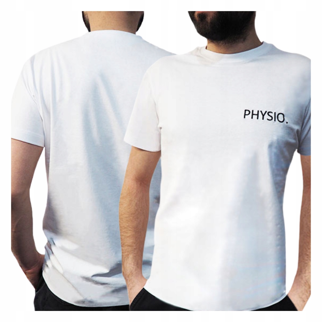 

Koszulka Męska T-shirt Nadruk Physio Biała M