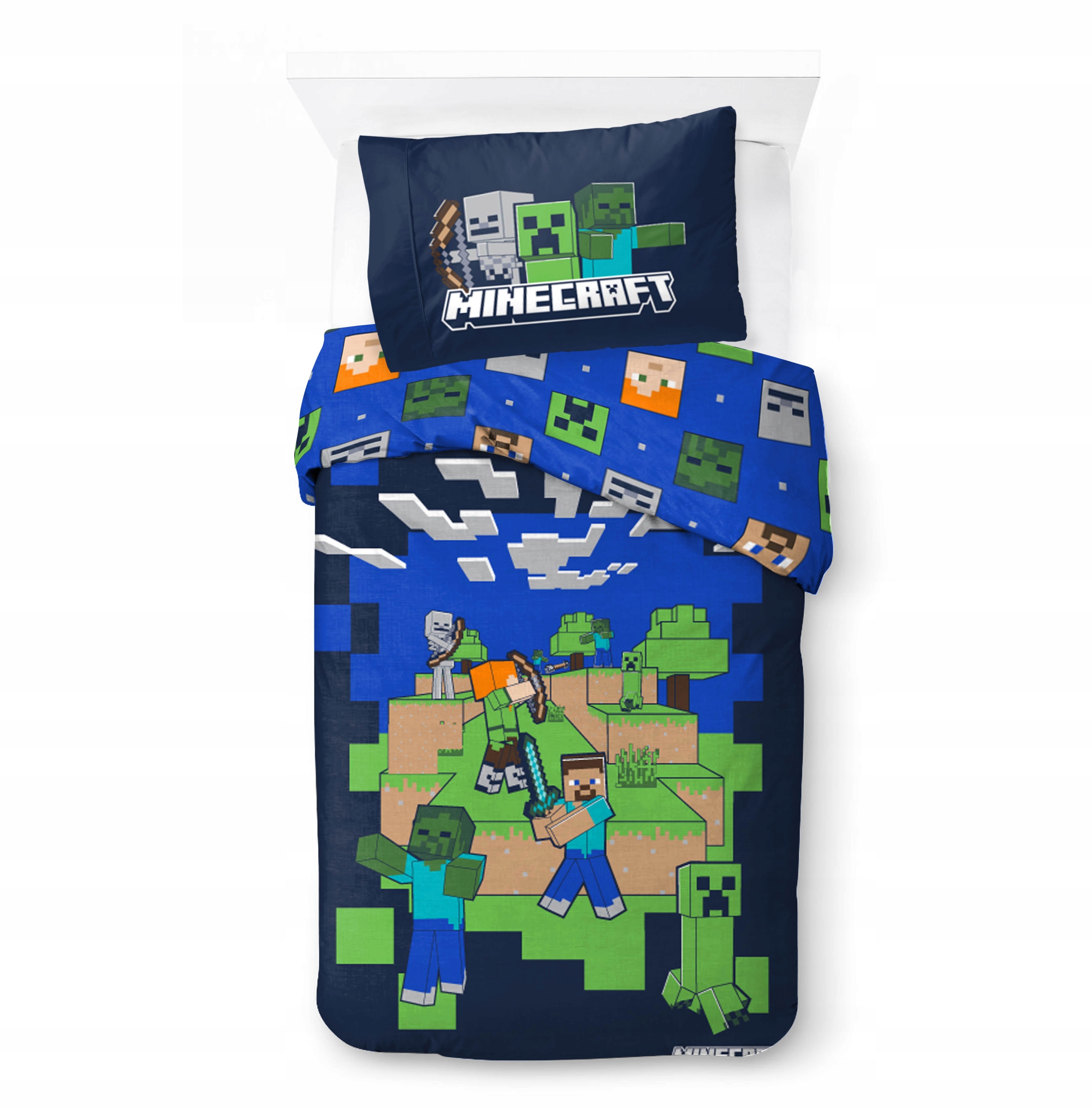 Povlečení Pro Mládež Minecraft 140x200 Gamer Hra Alex Steve Baby Pig 27