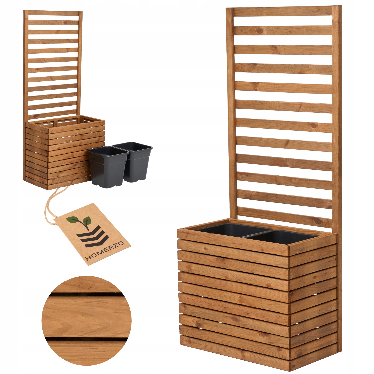 Duża donica ogrodowa wysoka 155-170cm, wkład 2x18l taras balkon ogród