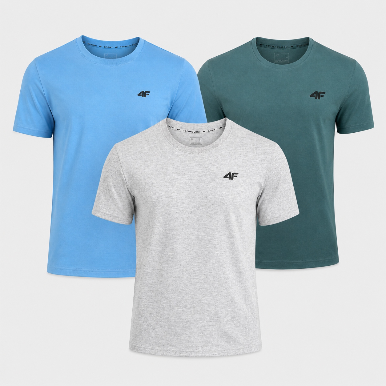 Komplet Koszulek Męskich 4F Zestaw 3PAK M T-shirt Sportowy Na Co Dzień