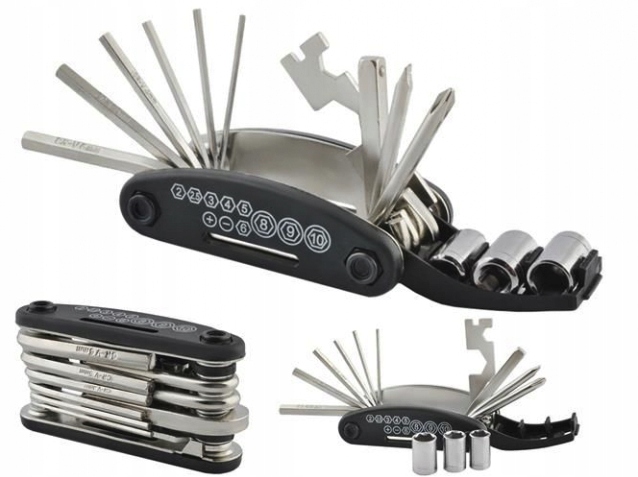 ZESTAW KLUCZY DO ROWERU ROWEROWYCH IMBUSOWE 16W1