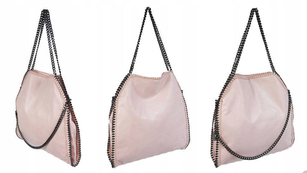 TOREBKA ŁAŃCUCHY TORBA ŁAŃCUCH STELLA BAG PUDROWY Wysokość 40 cm