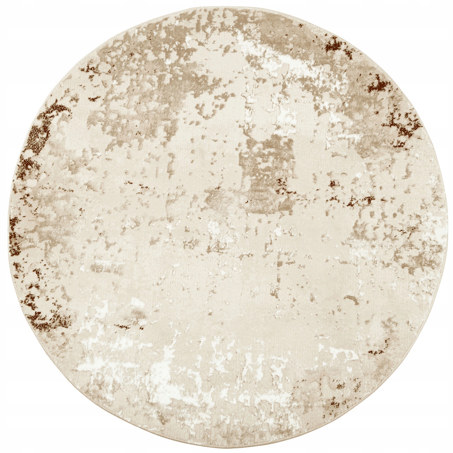 Okruhý Koberec Glamour 120cm Mäkký Moderný Obývačka Spálňa S Efektom Opotrebenia