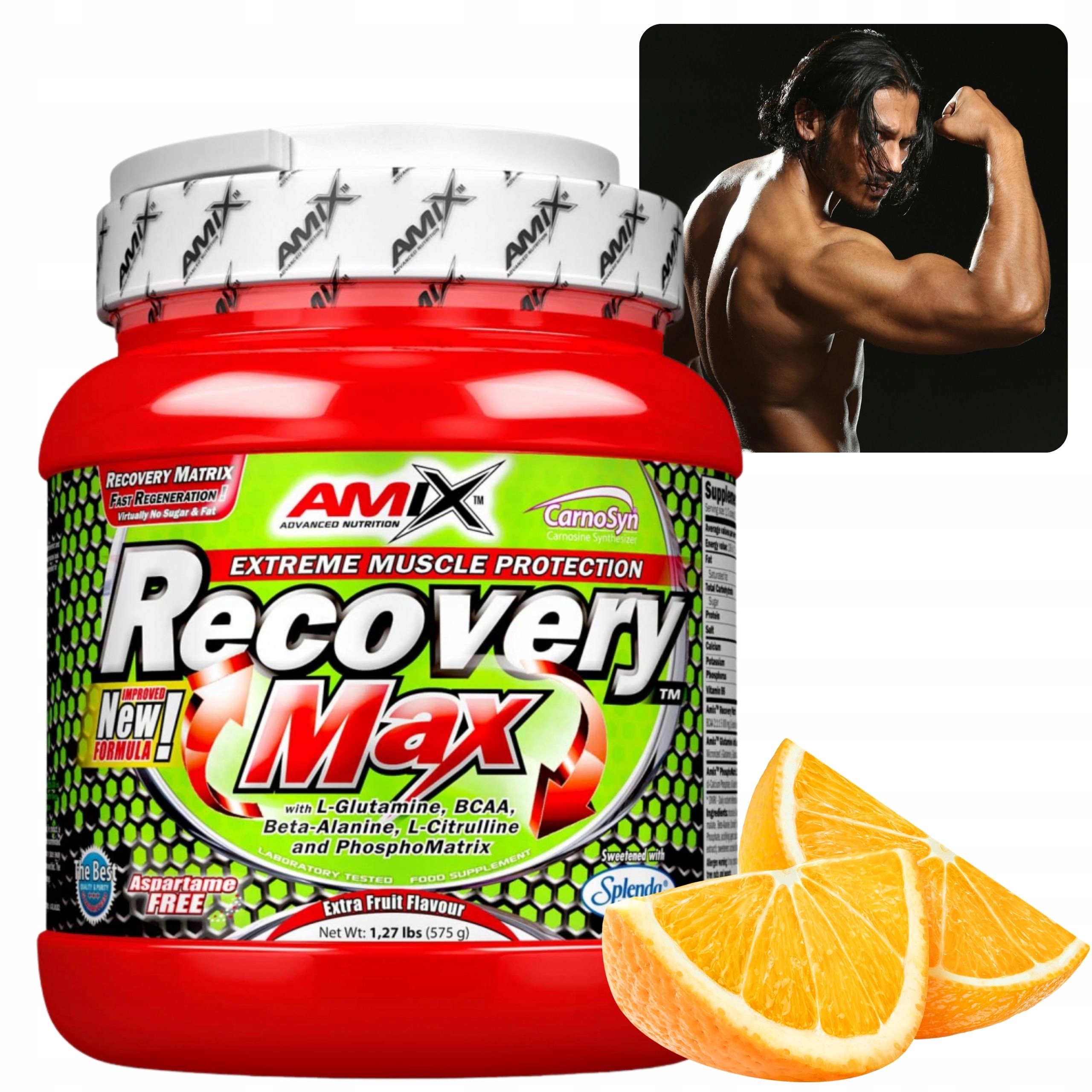 Doplněk Stravy Bcaa Citrulin L Glycin Regenerace svalů Pomeranč