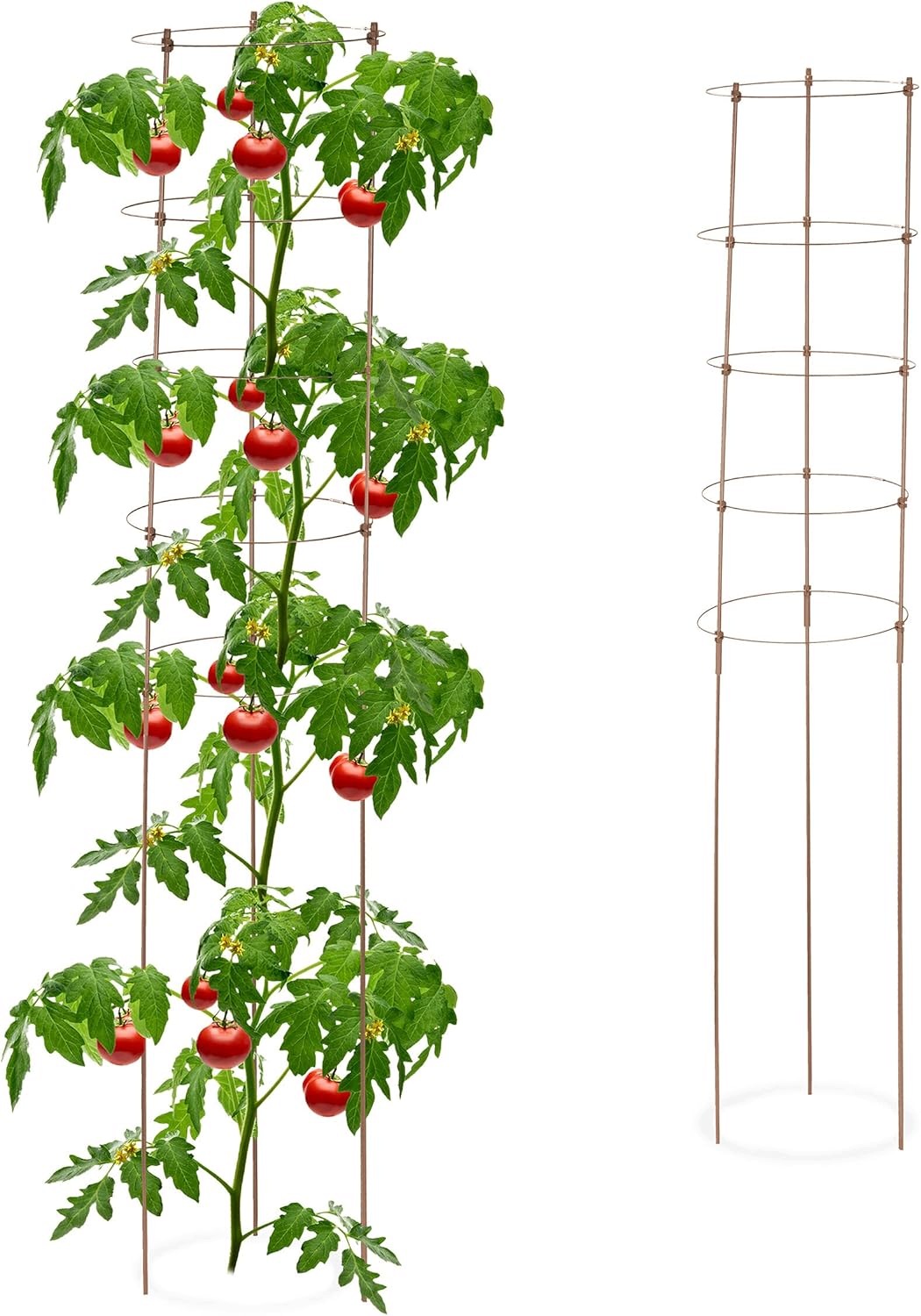 Podpěra Pro Popínavé Rostliny Sada 2 Ks 150 CM Kov Hnědá