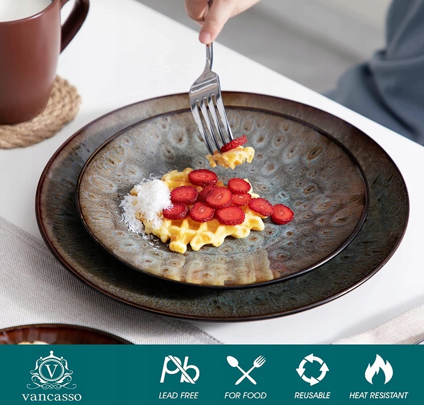 Zastawa obiadowa Vancasso boho kamionka brąz 16el dla 4 osób Liczba elementów w zestawie 32