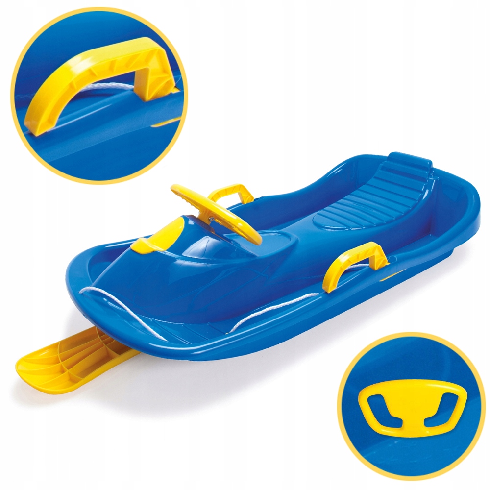 Sanki z kierownicą hamulcami Dzieci niebieski Plastikowe Ślizg Dantoy Dania