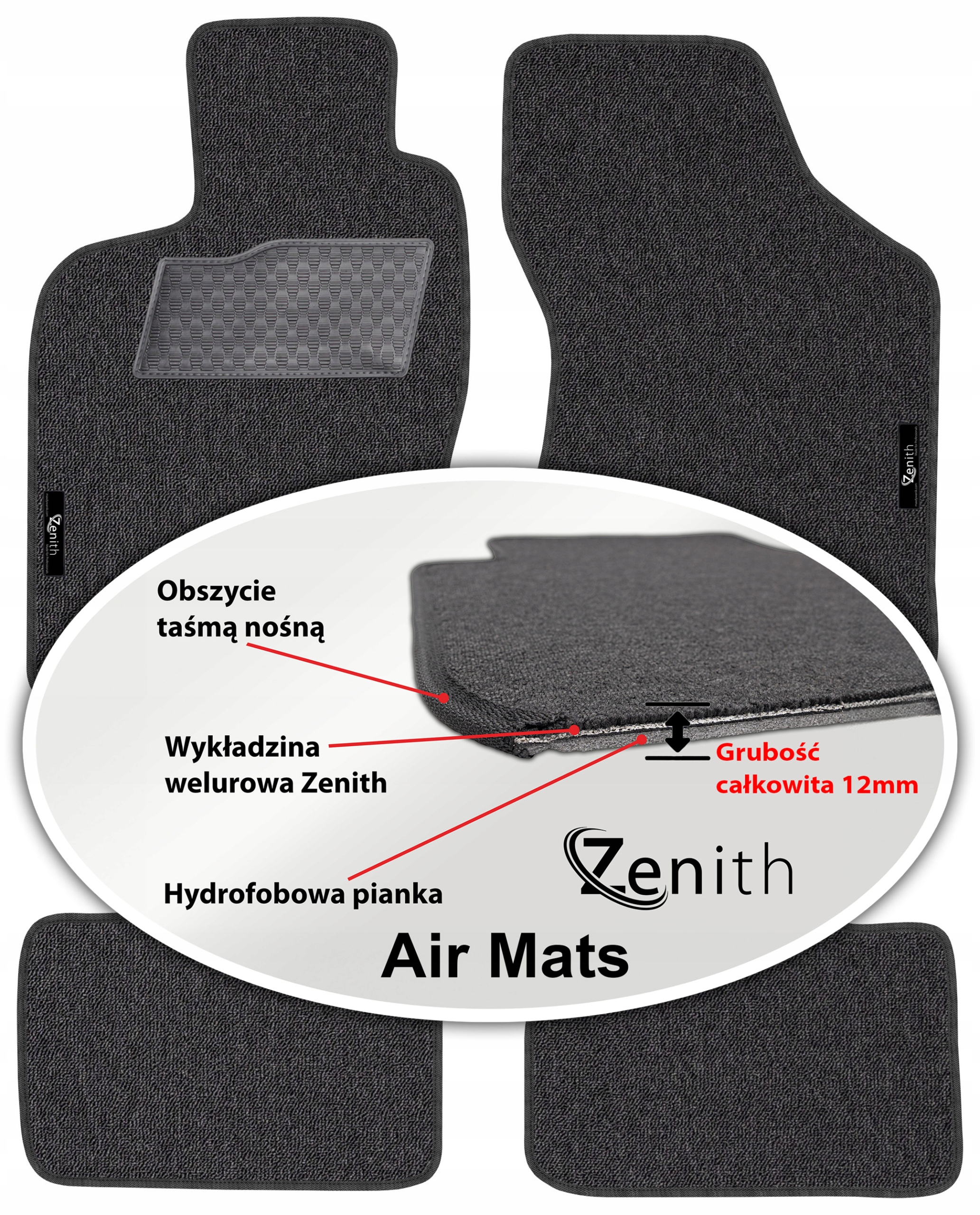 Opel Vectra A 1988-1995 Velúrové koberčeky do auta Zenith Air Mats