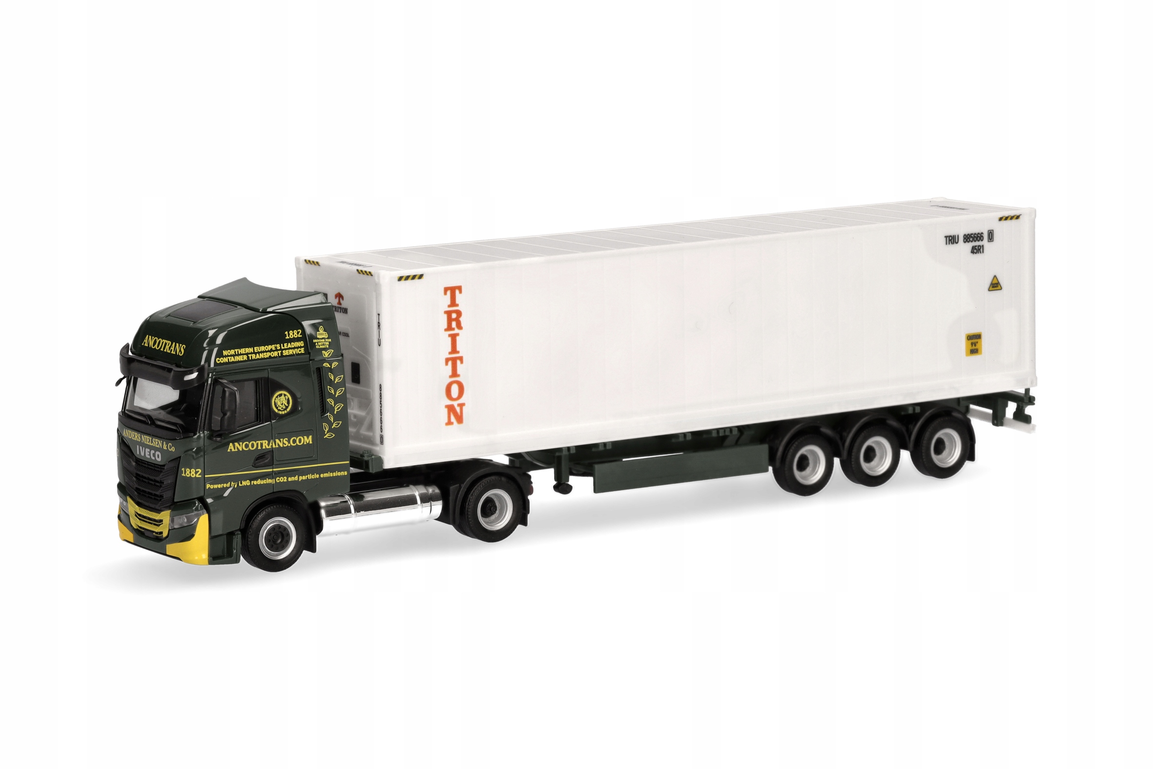 Herpa 317146 Iveco S-Way Lng kontejner Ancotrans Triton