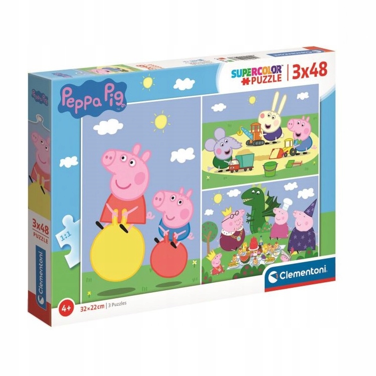 

Clementoni Puzzle 3x48 Elem Świnka Peppa 25263