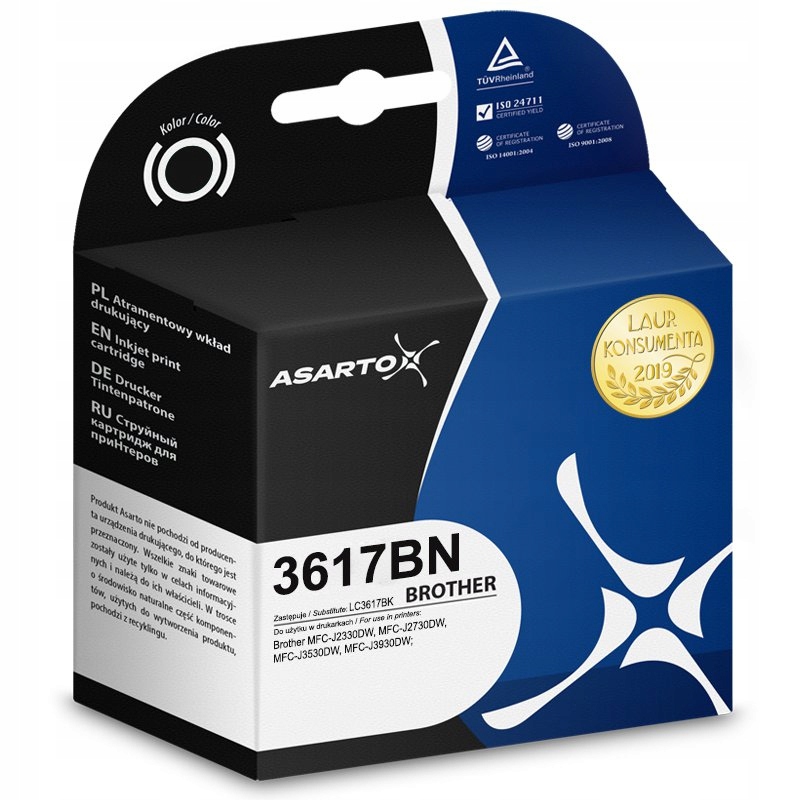 Tusz Asarto do Brother 3617BN LC3617BK 550