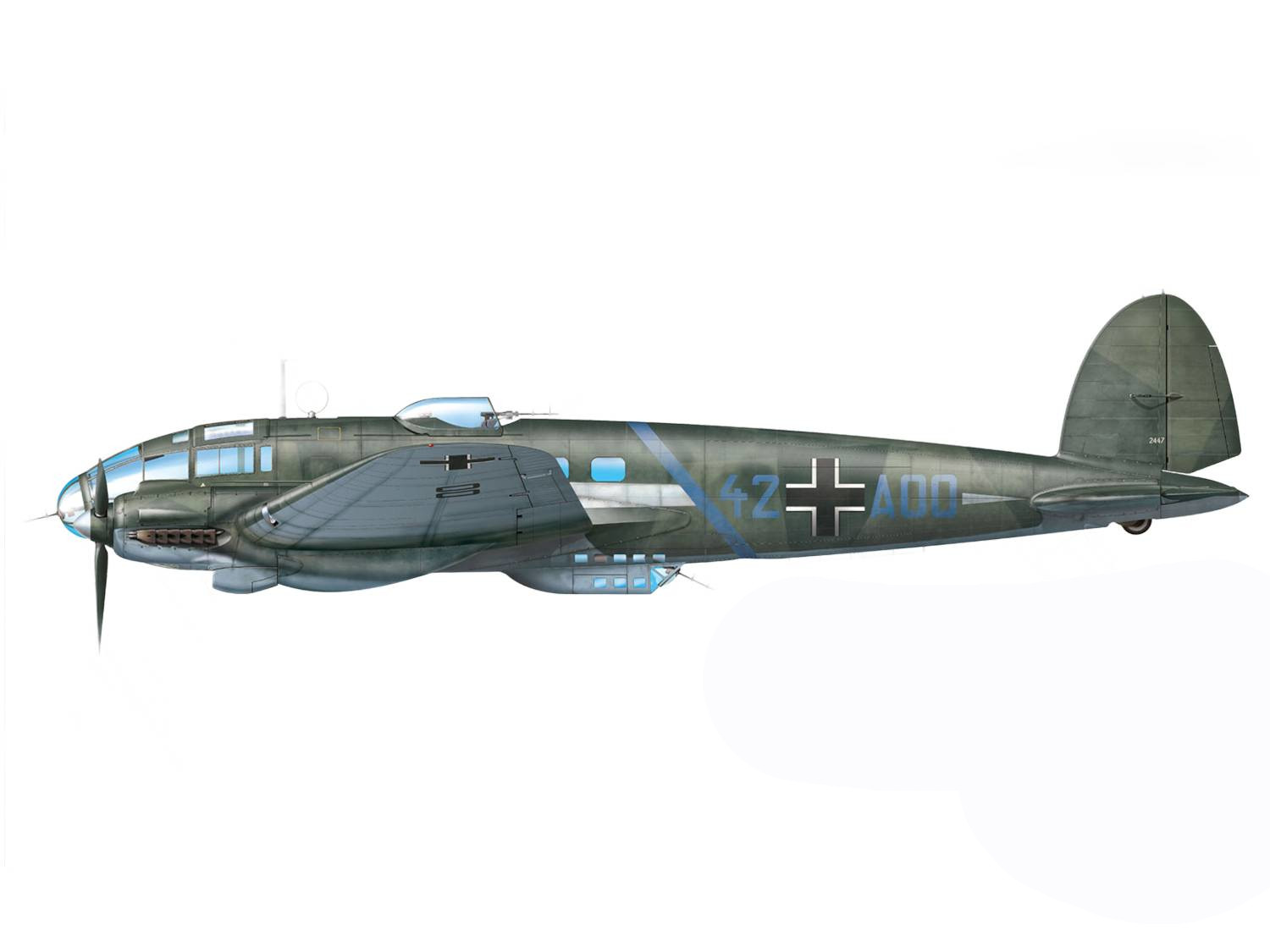 Letadlo Heinkel He 111 D model 72075 Hobby 2000