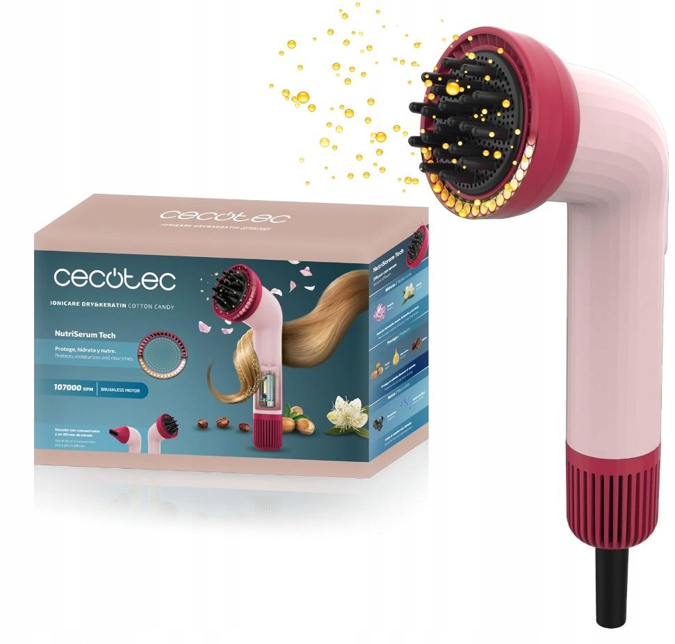 Vysoušeč vlasů Cecotec Ionicare Dry&Keratin růžový