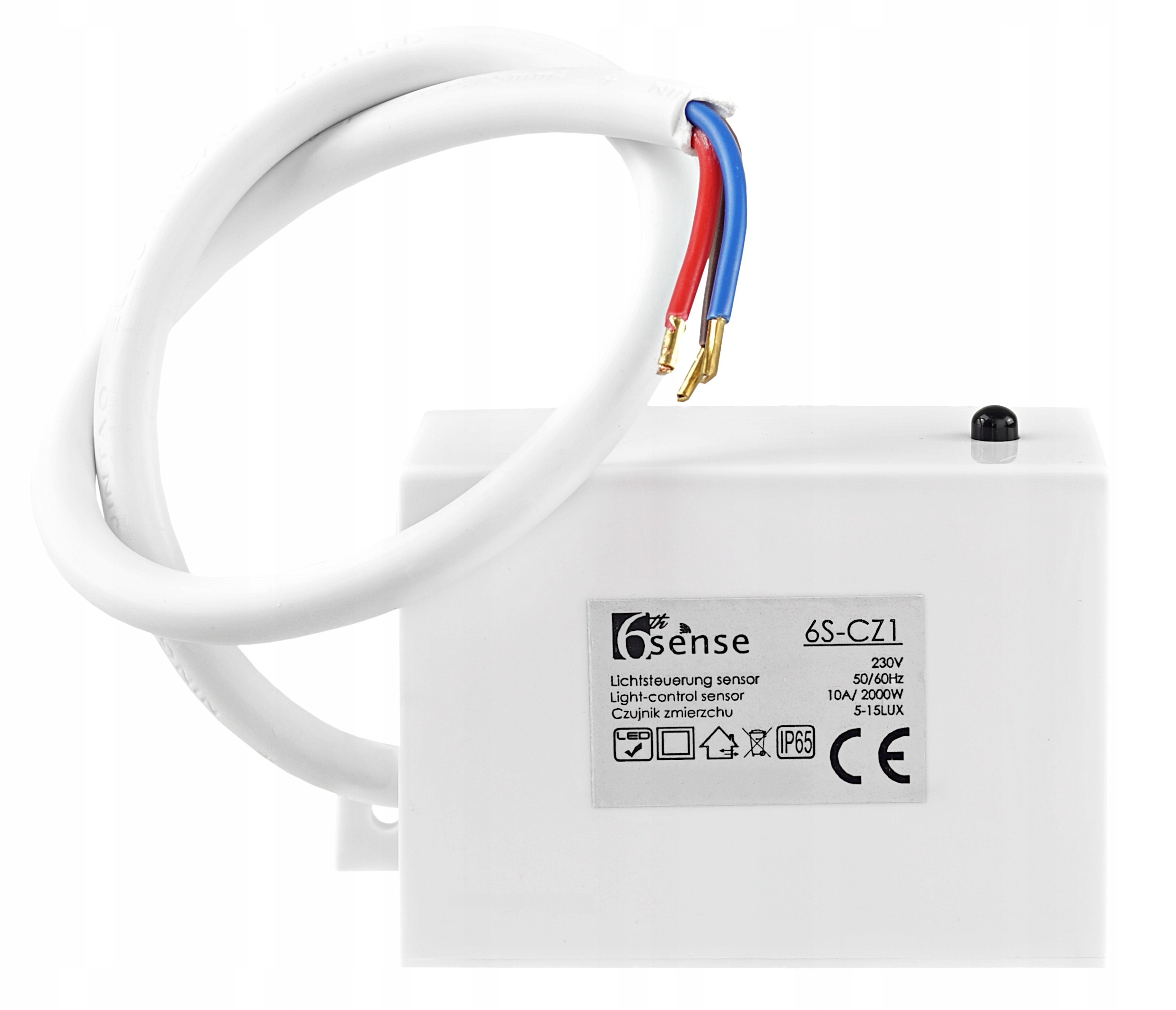 Czujnik Zmierzchu Zmierzchowy 2000W IP65 10A LED Kod producenta 6S-CZ1