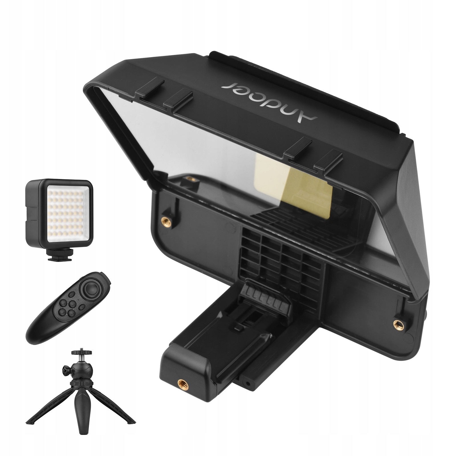 Andoer A10 Teleprompter Kit Pro Telefon Dslr Led Stativ Dálkové Ovládání Pro Vlog