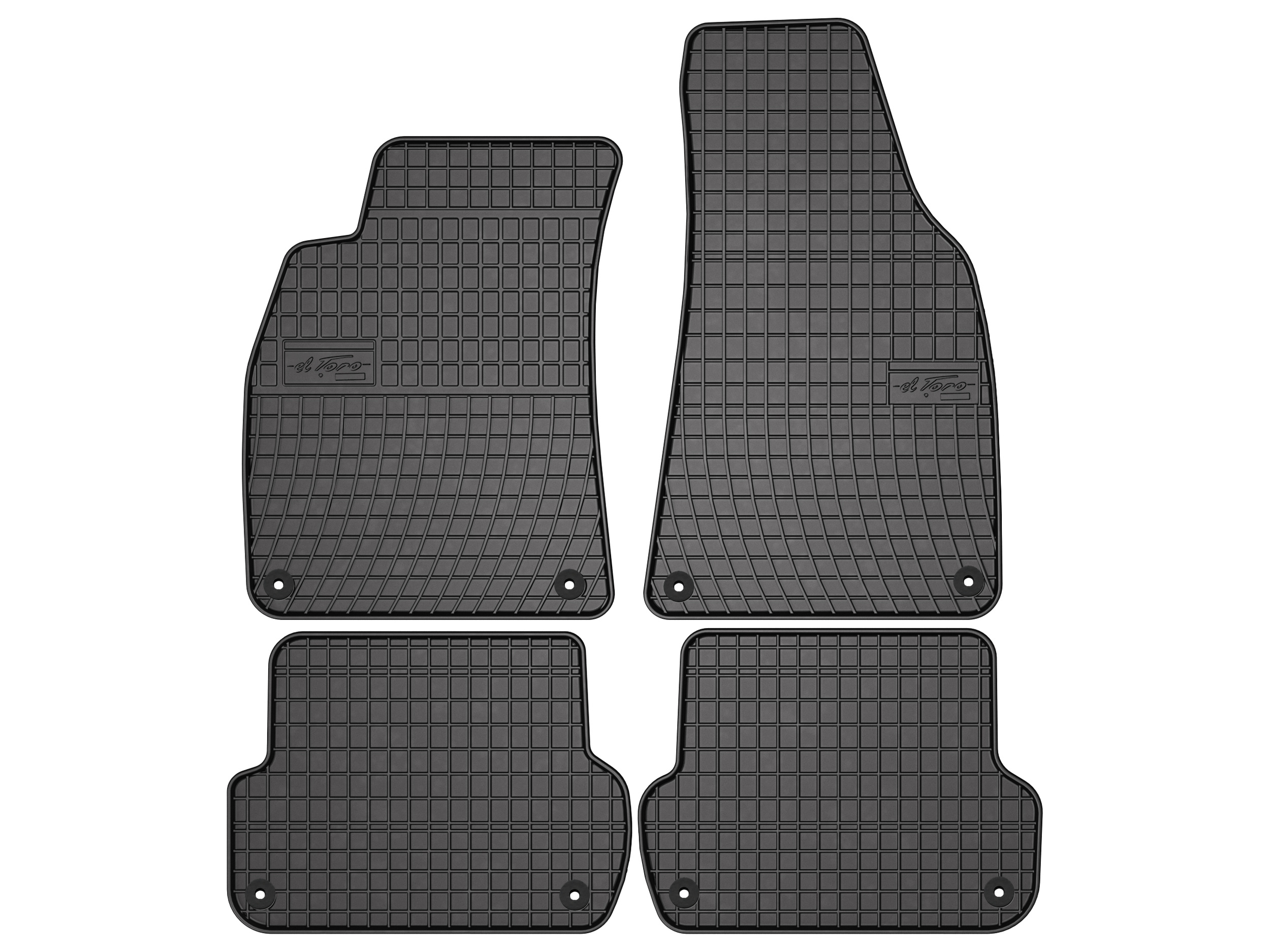 Dywaniki gumowe do Audi A4 B6 2001-2004 komplet 4 szt. SolidPRO rant 1,5 cm