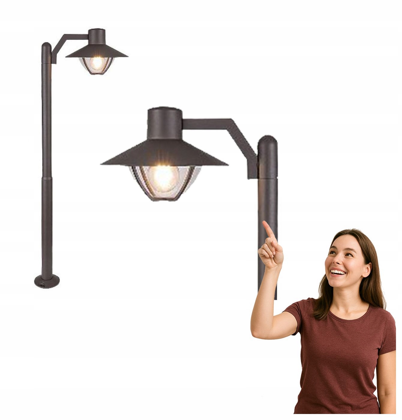 Vonkajšia lampa stĺpiková záhradná Almada 7886 Rabalux