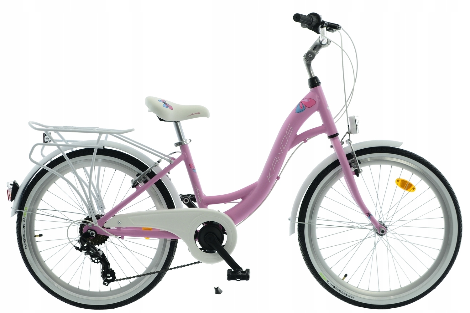 Rower dla dziewczyny Kands 24'' Amelka różowy 2025 komunijny aluminiowy